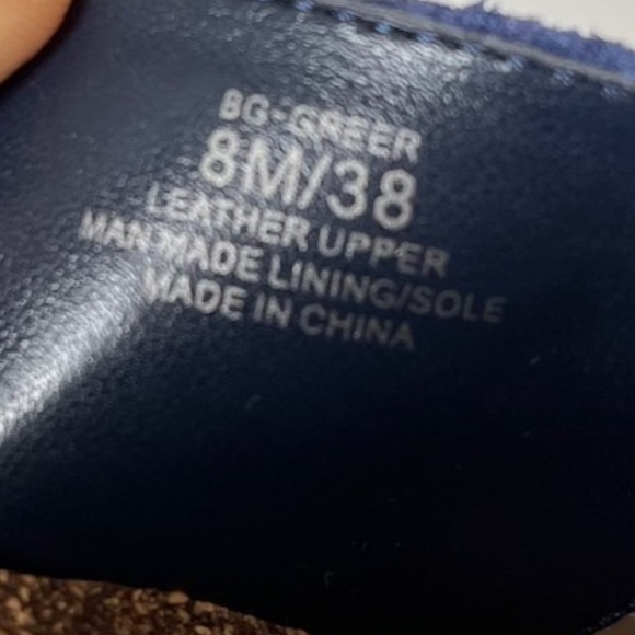 BCBGeneration Shoe Greer Open Toe Criss Cross Strap High Heel Blue Suede - Picture 6 of 7